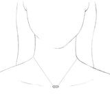 14K Gold Oval Natural Ethiopian Opal & Natural Pink Sapphire Vintage-Inspired Necklace – 7x5mm - White Gold - view 3