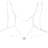 14K Gold Oval Natural Rainbow Moonstone & Natural Diamond Star Necklace or Pendant - Yellow Gold