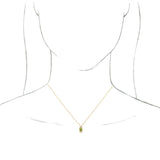 14K Gold Round Natural Peridot & Natural Diamond Accented Necklace or Pendant – 1/6 CTW - Yellow Gold - view 3