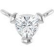Platinum Trillion Natural Diamond Solitaire Necklace