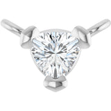 Platinum Trillion Lab-Grown Diamond Solitaire Necklace