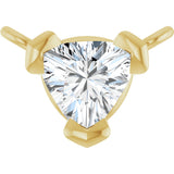 14K Gold Trillion Lab-Grown Diamond Solitaire Necklace - Yellow Gold