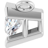Platinum Trillion Lab-Grown Diamond Solitaire Necklace - view 3