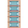 14K Gold Straight Baguette Natural Sky Blue Topaz Channel-Set Bar Necklace or Slide Pendant - Rose Gold
