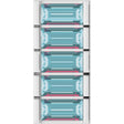 Platinum Straight Baguette Natural Sky Blue Topaz Channel-Set Bar Necklace or Slide Pendant