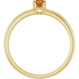 14K Gold Round Citrine Youth Birthstone Ring - Yellow Gold - view 10