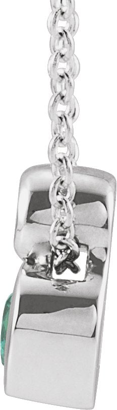 Platinum Oval Lab-Grown Alexandrite Bezel-Set Necklace or Slide Pendant - view 4