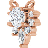 14K Gold Round Lab-Grown Diamond Accented Necklace – 1/4 CTW - Rose Gold - view 2