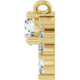 14K Gold Round Natural Diamond Accented Necklace – 1/4 CTW - Yellow Gold - view 3