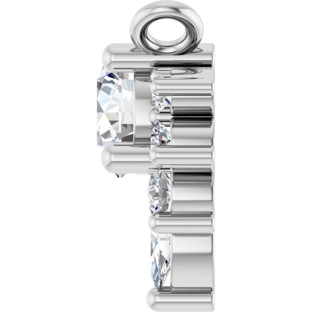 Platinum Round Natural Diamond Accented Necklace – 1/4 CTW - view 3