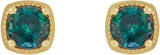 14K Gold Lab-Grown Alexandrite Round 4-Prong Earrings - Yellow Gold - view 2