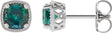 Platinum Lab-Grown Alexandrite Round 4-Prong Earrings