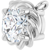 Platinum Round Lab-Grown Diamond Claw-Prong Rope Necklace - view 5