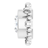 Platinum Round Natural Diamond Beaded Bezel-Set Necklace – 3-5mm Stones - view 3
