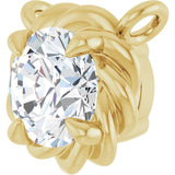 14K Gold Round Lab-Grown Diamond Claw-Prong Rope Necklace - Yellow Gold - view 5