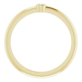 14K Gold Round Natural Diamond Bezel-Set Stackable Ring – 2-5.7mm Stones - Yellow Gold - view 7