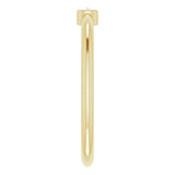 14K Gold Round Natural Diamond Bezel-Set Stackable Ring – 2-5.7mm Stones - Yellow Gold - view 9