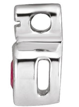 Platinum Round Natural Ruby Accented Necklace or Slide Pendant - view 2