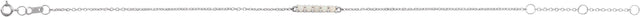 14K Gold Round Natural Ethiopian Opal Cabochon Bar Bracelet - White Gold - view 5