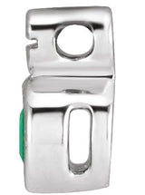 14K Gold Round Natural Emerald Accented Necklace or Slide Pendant - White Gold - view 2
