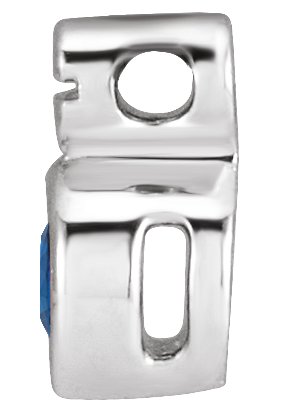 Platinum Round Natural Blue Sapphire Accented Necklace or Slide Pendant - view 2