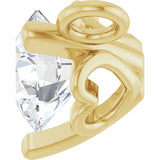 14K Gold Round Natural Diamond Solitaire Necklace – 3-5mm Stones - Yellow Gold - view 3