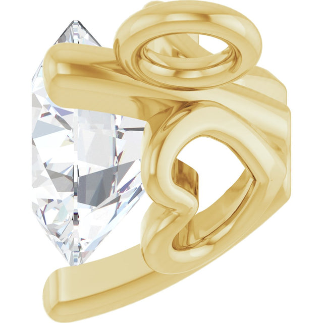14K Gold Round Natural Diamond Solitaire Necklace – 3-5mm Stones - Yellow Gold - view 3