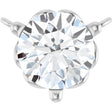Platinum Round Lab-Grown Diamond Solitaire Necklace – 3-5mm Stones