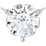 Platinum Round Lab-Grown Diamond Solitaire Necklace – 3-5mm Stones