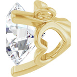 14K Gold Round Natural Diamond Solitaire Necklace – 3-5mm Stones - Yellow Gold - view 3