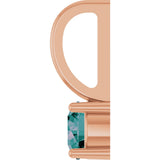 14K Gold Round Alexandrite Solitaire Pendant - Rose Gold - view 6