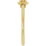 14K Gold Round Natural Citrine Claw-Prong Rope Solitaire Ring - Yellow Gold - view 9