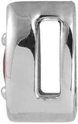 Platinum Round Natural Ruby Teardrop Necklace or Slide Pendant - view 2