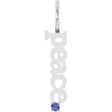 Platinum Round Natural Tanzanite Peace Pendant