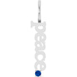 Platinum Round Natural Blue Sapphire Peace Pendant