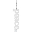 Platinum Round Natural White Sapphire Peace Pendant