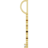 14K Gold Round Natural White Sapphire Peace Pendant - Yellow Gold - view 3
