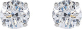 14K Gold Lab-Grown Diamond Round 4-Prong Lightweight Stud Earrings – up to 1 1/4 CTW - White Gold - view 8
