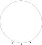 Platinum Straight Baguette Natural Mozambique Garnet Articulated Baguette Necklace