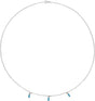 Platinum Straight Baguette Natural Swiss Blue Topaz Articulated Baguette Necklace