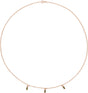 14K Gold Straight Baguette Natural Green Tourmaline Articulated Baguette Necklace - Rose Gold