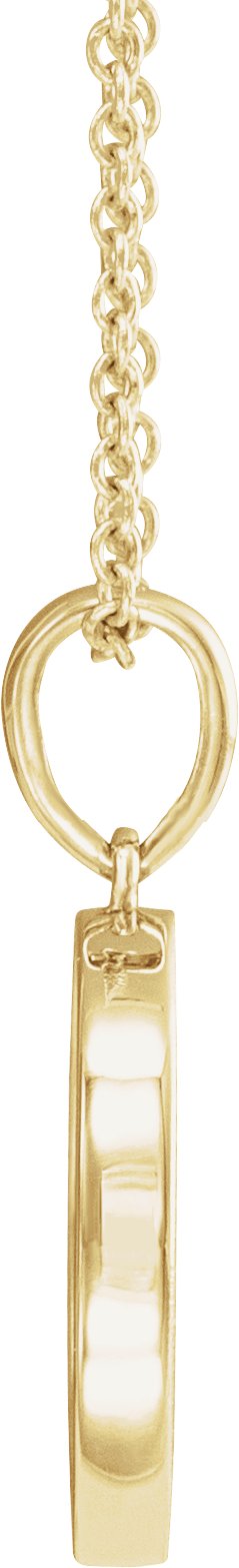 14K Gold Round Natural Multi-Gemstone Moon & Star Necklace or Pendant - Yellow Gold - view 2