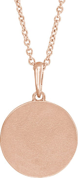 14K Gold Round Natural Multi-Gemstone Moon & Star Necklace or Pendant - Rose Gold - view 3
