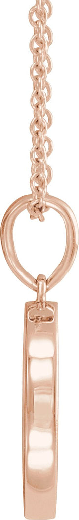 14K Gold Round Natural Multi-Gemstone Moon & Star Necklace or Pendant - Rose Gold - view 2