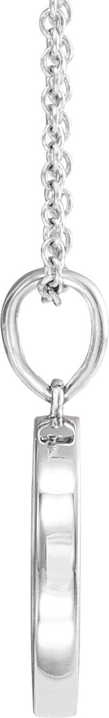 Platinum Round Natural Multi-Gemstone Moon & Star Necklace or Pendant - view 2