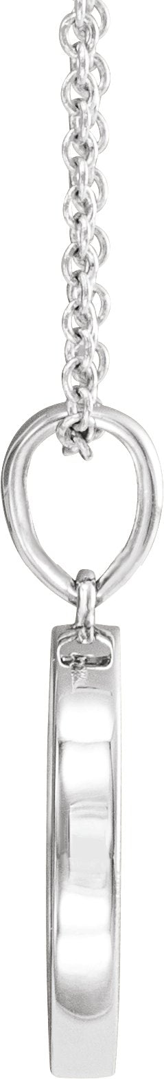 14K Gold Round Natural Multi-Gemstone Moon & Star Necklace or Pendant - White Gold - view 2