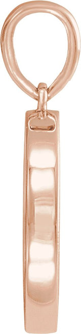 14K Gold Round Natural Multi-Gemstone Moon & Star Necklace or Pendant - Rose Gold - view 2
