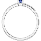 Platinum Round Natural Tanzanite Solitaire Ring - view 7