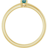 14K Gold Round Lab-Grown Alexandrite Solitaire Ring - Yellow Gold - view 7