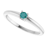 Platinum Round Lab-Grown Alexandrite Solitaire Ring - view 10